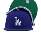 Los Angeles Dodgers Dark Royal Blue Green Bottom New Era 59Fifty Fitted