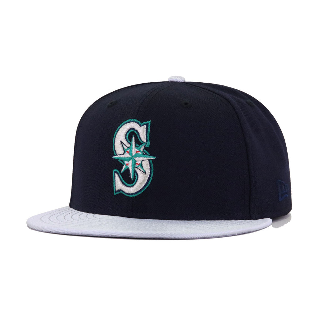 Seattle Mariners Navy Metallic Silver New Era 59Fifty Fitted
