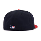 Atlanta Braves Navy Scarlet PEACH New Era 59Fifty Fitted