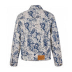 LOUIS VUITTON Floral Jacquard Denim Jacket
