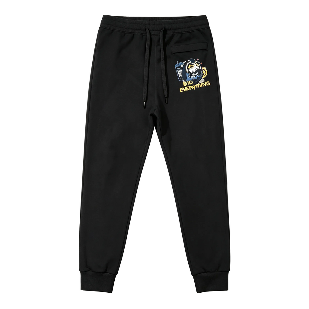 Evisu Kuro Graffiti Daruma Jogger Sweatpants — Spray Can & Did Everything Back