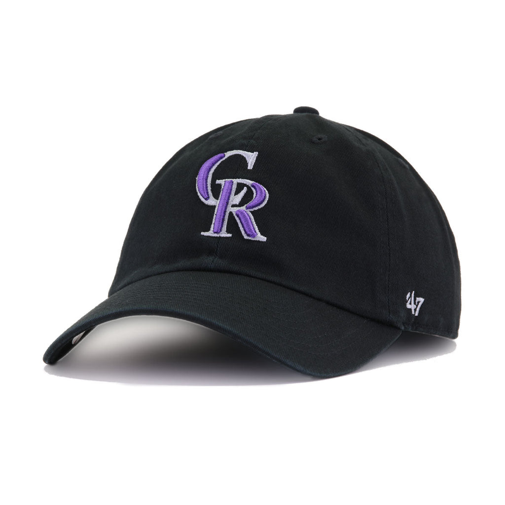 Colorado Rockies Black 47 Brand Clean Up Dad Hat