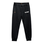 Evisu Kuro Hotei Fortune God Badge Jogger Sweatpants — Sport Italic Logo & Blue Leopard Camo