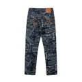 Evisu Kuro Wagara Allover Jacquard Print Seagull Logo Selvedge Jeans