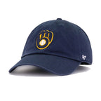Milwaukee Brewers Navy 47 Brand Clean Up Dad Hat