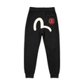 Evisu Kuro Cream M-Seagull & Ebisu Seal Graphic Jogger Sweatpants