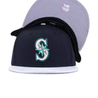 Seattle Mariners Navy Metallic Silver New Era 59Fifty Fitted