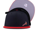 Atlanta Braves Navy Scarlet Flawless Tomahawk New Era 59Fifty Fitted