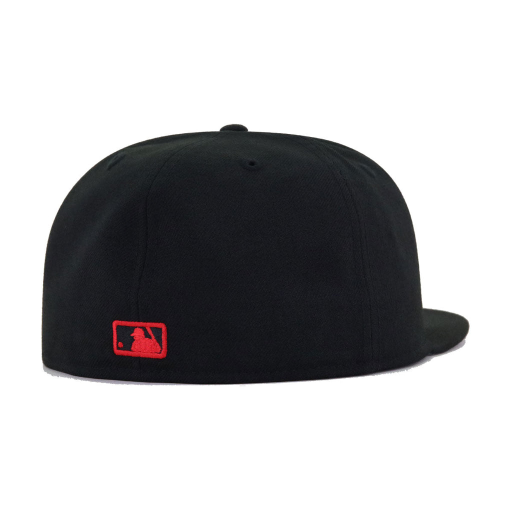 Los Angeles Dodgers Black Radiant Red Logo New Era 59Fifty Fitted