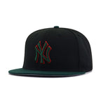 New York Yankees Black Dark Green New Era 59Fifty Fitted
