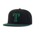 Texas Rangers Black Dark Green New Era 59Fifty Fitted