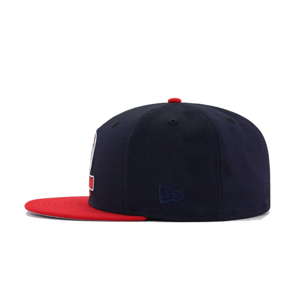 Atlanta Braves Navy Scarlet Atlanta Fulton County Stadium New Era 59Fifty Fitted