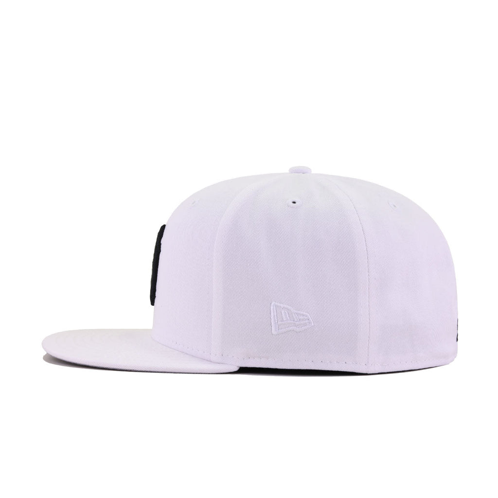 New York Yankees White Real Black Logo New Era 59Fifty Fitted