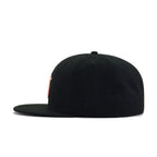Atlanta Braves Black PEACH New Era 59Fifty Fitted
