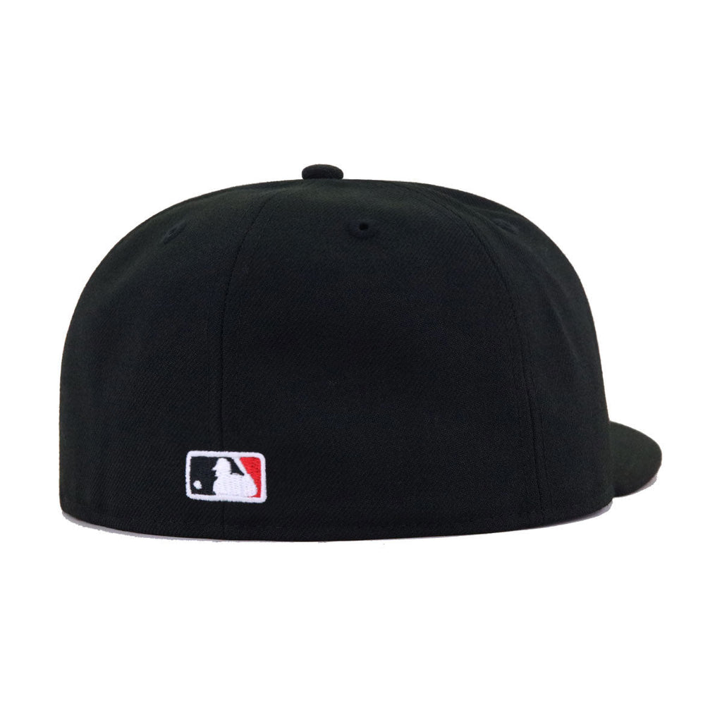 New York Mets Black Radiant Red Logo New Era 59Fifty Fitted