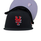 New York Mets Black Radiant Red Logo New Era 59Fifty Fitted