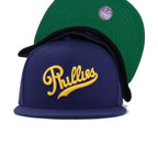 Philadelphia Phillies Light Navy 1938 Green Bottom New Era 59Fifty Fitted