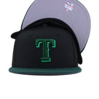 Texas Rangers Black Dark Green New Era 59Fifty Fitted