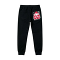 Evisu Kuro Heritage & Co Jogger Sweatpants — Red M-Seagull Front & Daruma Badge Back
