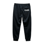 Evisu Kuro Tokyo/Osaka Seagull Script Jogger Sweatpants — Hidden Drawstring & Heritage Badge