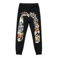 Evisu Kuro 1211 Gothic Daruma & Shishi Guardian M-Seagull Jogger Sweatpants