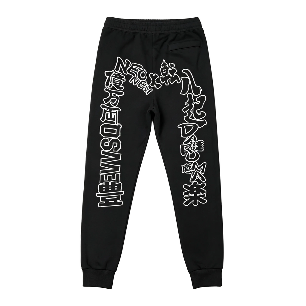 Evisu Kuro NEO x NEW Kanji Calligraphy Graffiti M-Logo Jogger Sweatpants