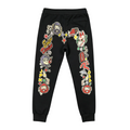 Evisu Kuro Denim Kitsune Daruma Sticker Collage M-Logo Graphic Jogger Sweatpants