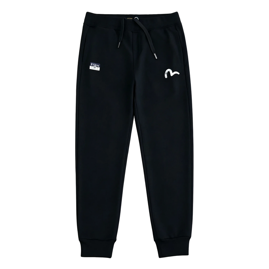 Evisu Kuro Great Wave Hokusai & Seigaiha M-Logo Graphic Jogger Sweatpants