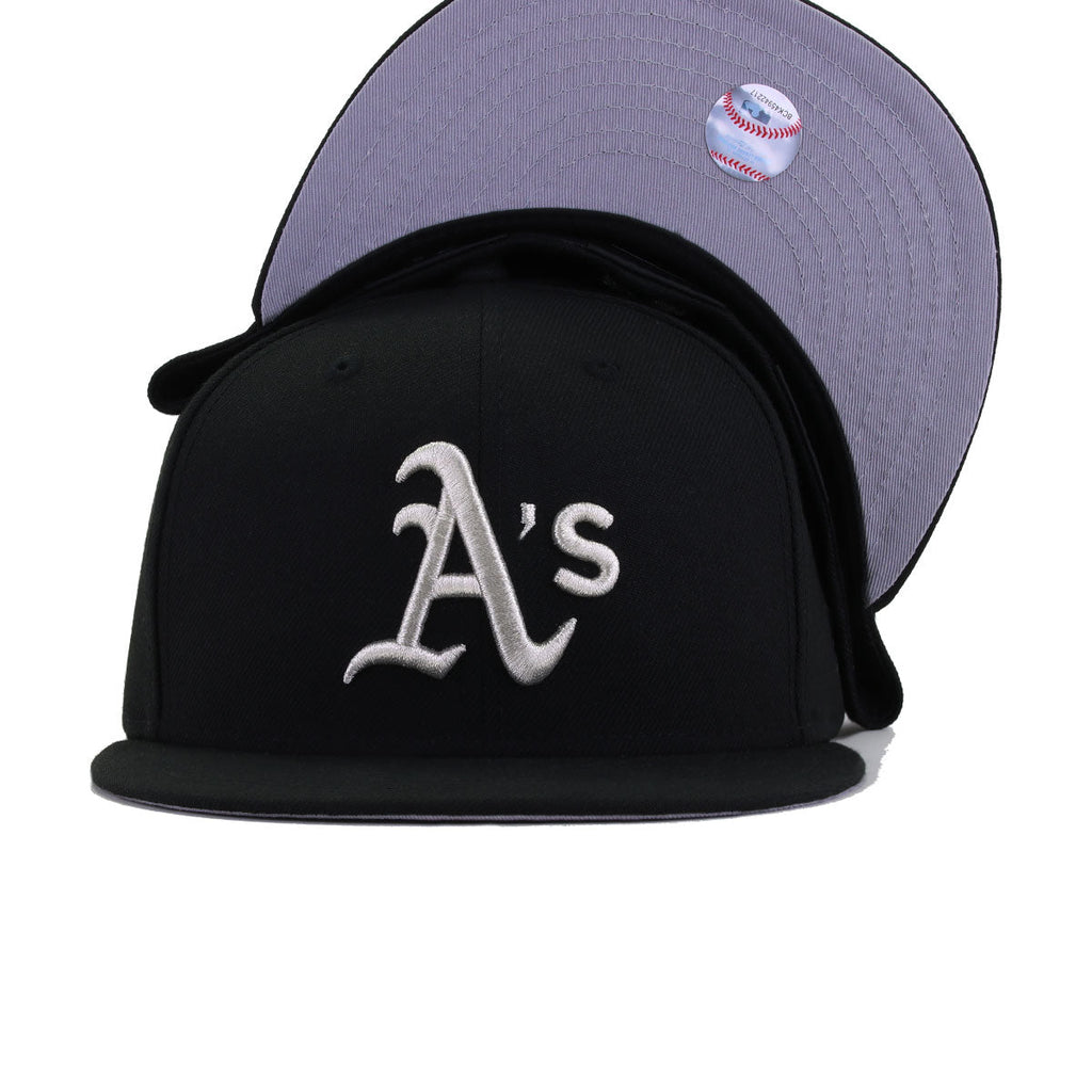 Oakland Athletics Black Metallic Silver New Era 59Fifty Fitted