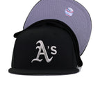 Oakland Athletics Black Metallic Silver New Era 59Fifty Fitted