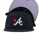 Atlanta Braves Navy Rose New Era 59Fifty Fitted