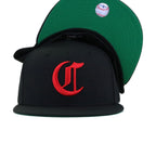 Cincinnati Reds Black 1869 Green Bottom New Era 59Fifty Fitted