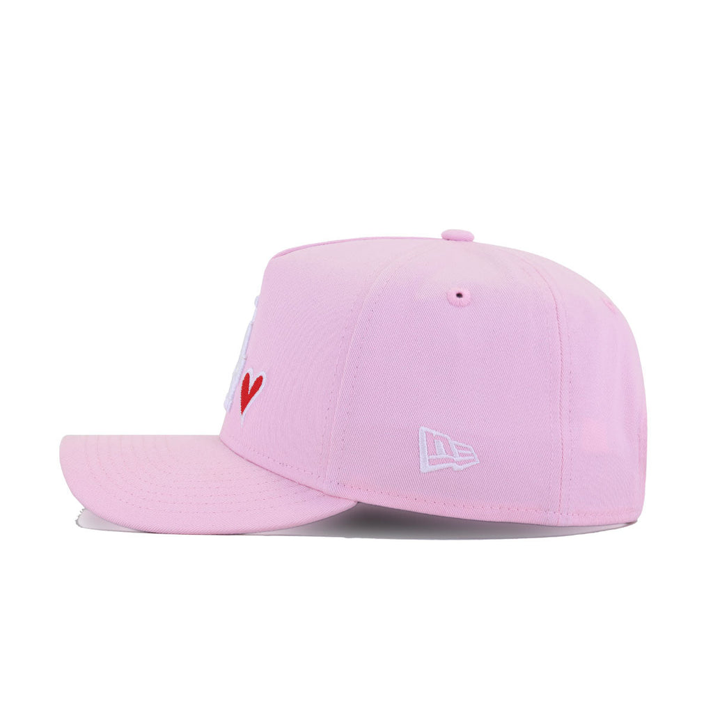 Los Angeles Dodgers Pink HEART New Era 9Forty A-Frame Snapback