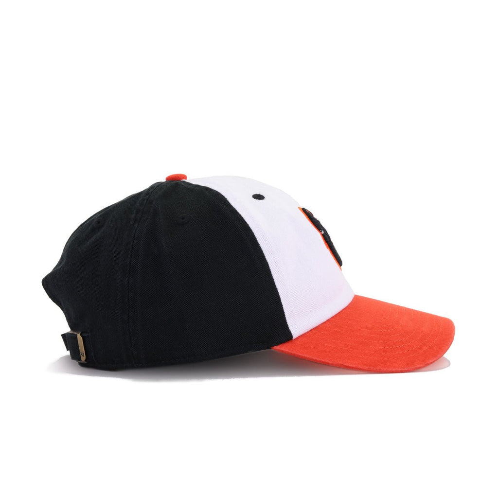 Baltimore Orioles White Black Orange 47 Brand Clean Up Dad Hat
