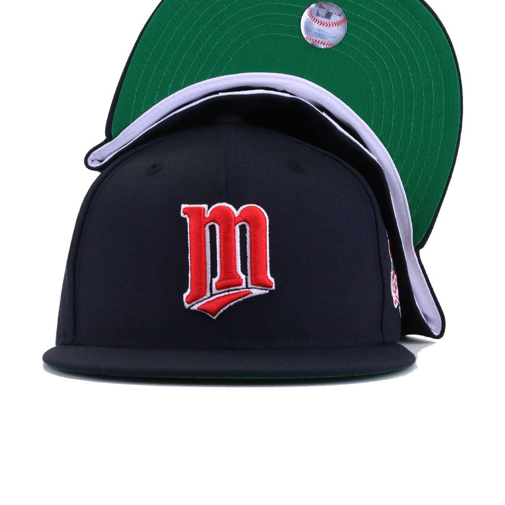 Minnesota Twins Navy 1991 World Series Cooperstown Green Bottom New Era 59Fifty Fitted