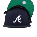 Atlanta Braves Navy Green Bottom New Era 59Fifty Fitted