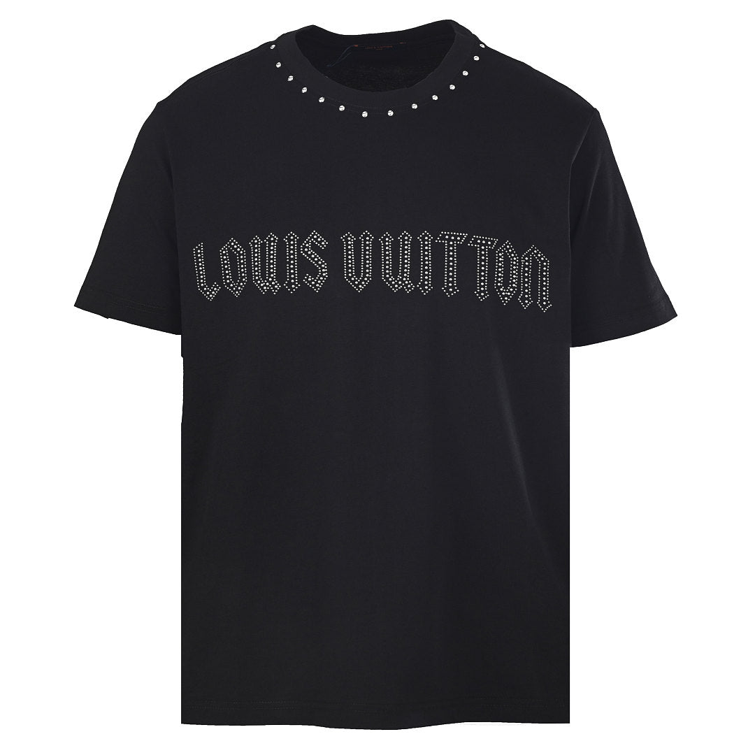 LOUIS VUITTON LV Monogram Flower Logo T-Shirt — Off Black