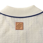 LOUIS VUITTON LV Monogram Waffle-Knit Embroidered Short-Sleeve Shirt