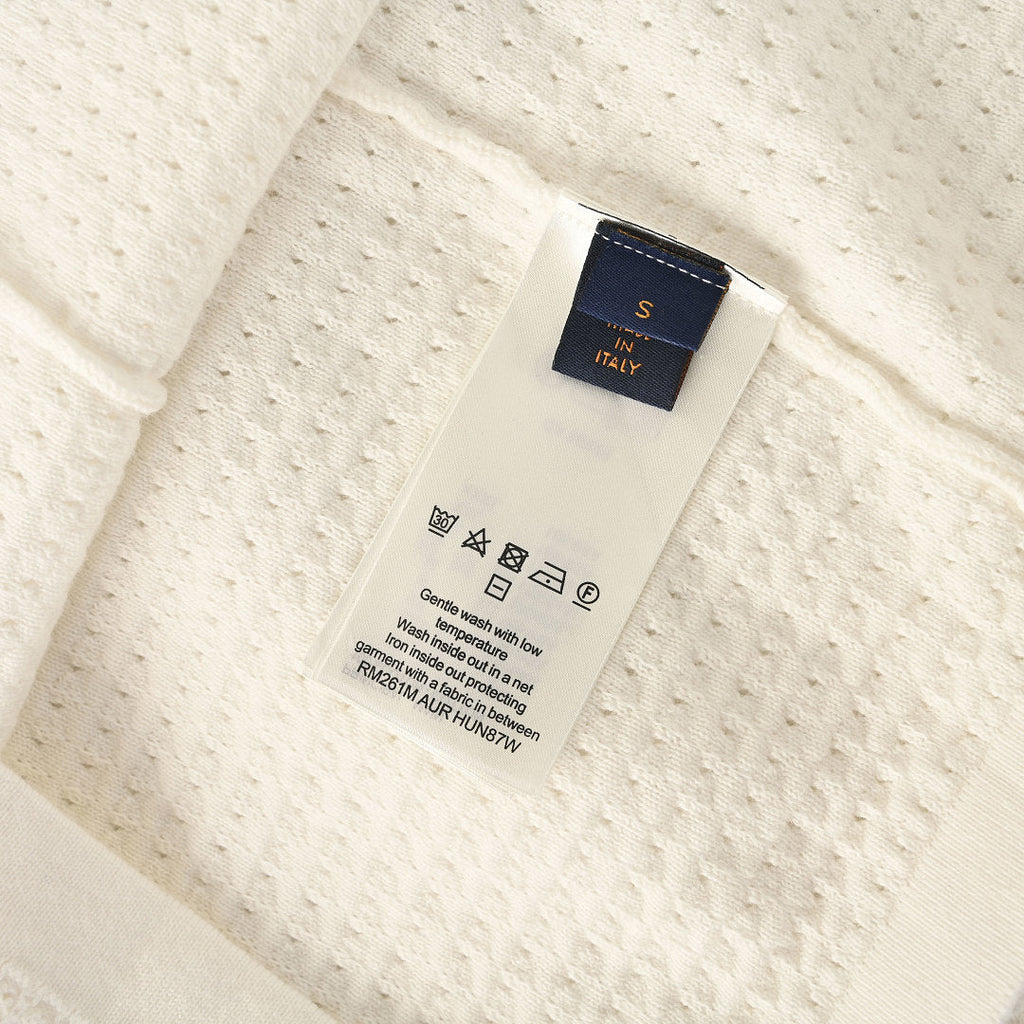 LOUIS VUITTON LV Monogram Waffle-Knit Embroidered Short-Sleeve Shirt