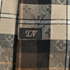 LOUIS VUITTON Monogram Plaid Shirt with Contrast Collar