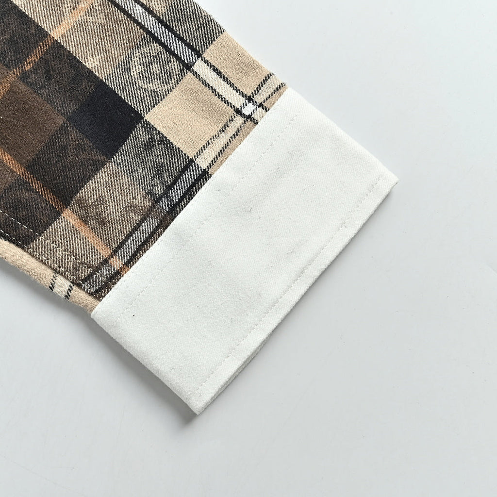 LOUIS VUITTON Monogram Plaid Shirt with Contrast Collar
