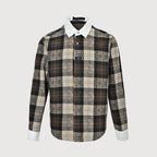 LOUIS VUITTON Monogram Plaid Shirt with Contrast Collar