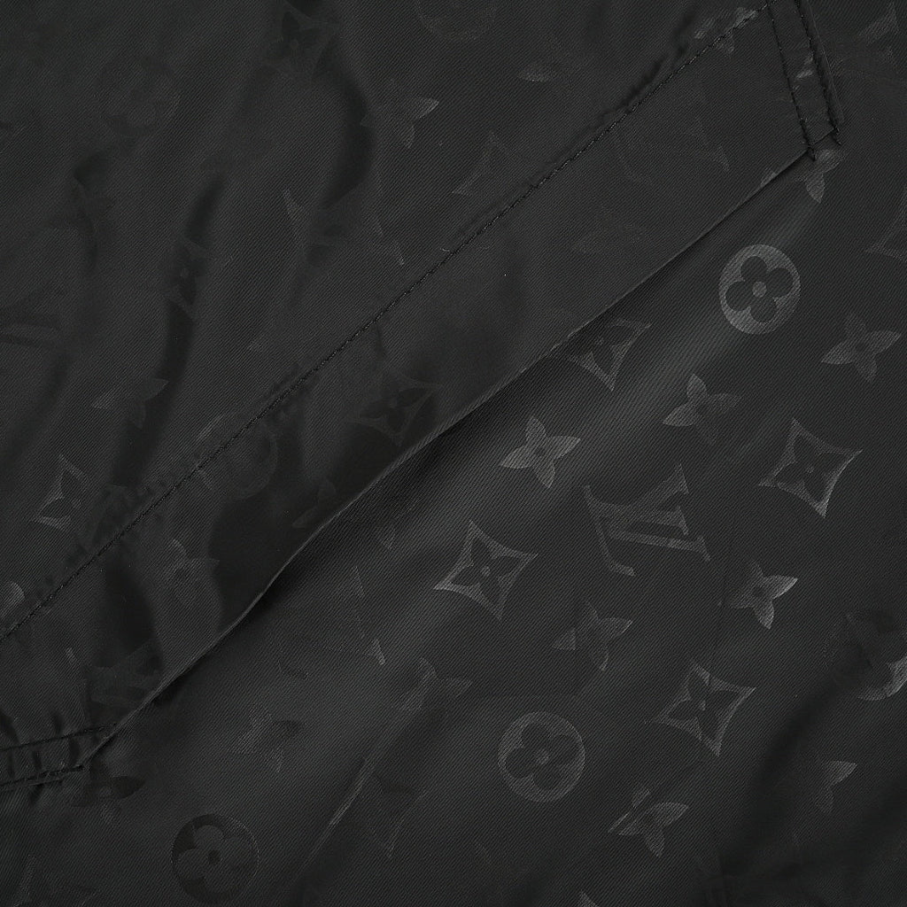LOUIS VUITTON Monogram Eclipse Hooded Windbreaker Black