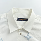LOUIS VUITTON Ivory Dotted Monogram Button-Up Shirt