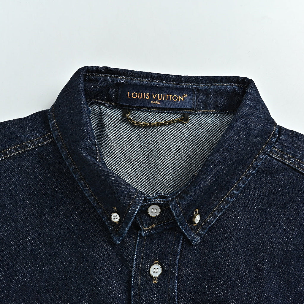 LOUIS VUITTON Dark Indigo Denim Button-Down Shirt