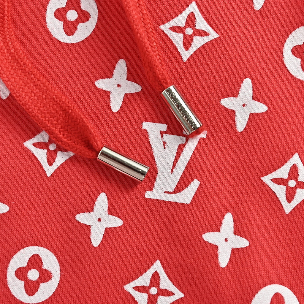 LOUIS VUITTON × Supreme Monogram Hoodie Red