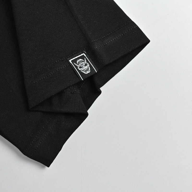 EVISU KURO Oversized Tee — Hannya Mask & Gold Kanji Back