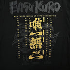 EVISU KURO Oversized Tee — Hannya Mask & Gold Kanji Back