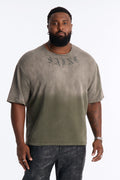 Saint Washed Oversized Fleece Tee - Green/combo image 1