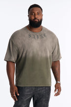 Saint Washed Oversized Fleece Tee - Green/combo image 1